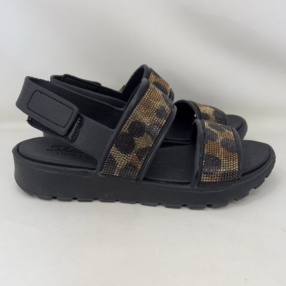 Skechers Shoes - Skechers Footsteps Flirt Glamour Luxe Sandals Black Brown Women’s Size 9